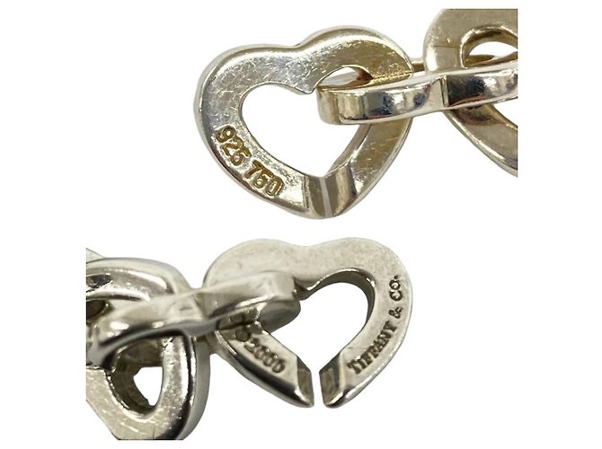Autre Marque Bracciale Tiffany Vintage Heart Link in Argento 925 - vista 2