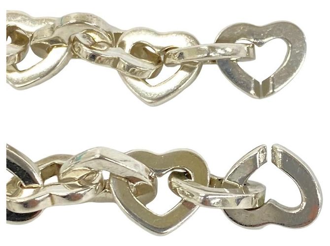Autre Marque Bracciale Tiffany Vintage Heart Link in Argento 925 - vista 3