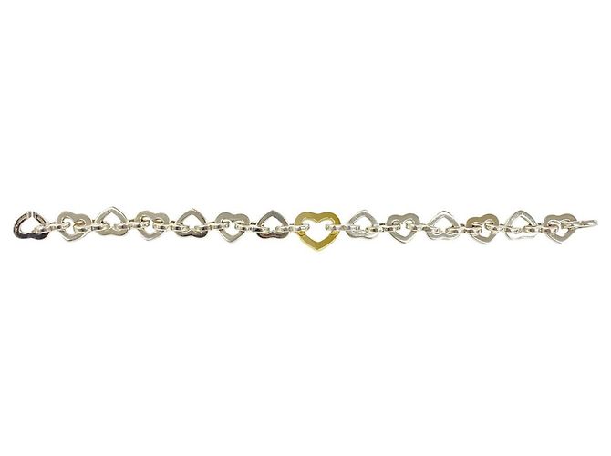 Autre Marque Bracciale Tiffany Vintage Heart Link in Argento 925 - vista 4