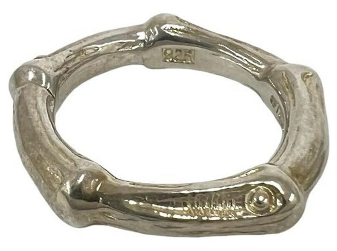 Autre Marque Anello a Fascia Tiffany Vintage Bamboo in Argento - vista 3