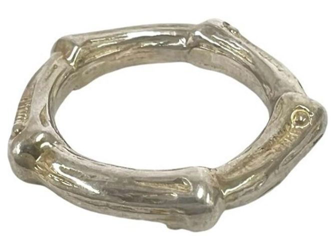 Autre Marque Anello a Fascia Tiffany Vintage Bamboo in Argento - vista 5