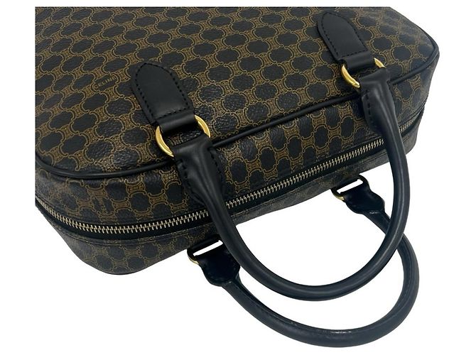 Céline Celine Vintage Macadam Blazon Pattern Lederhandtasche - Ansicht 3