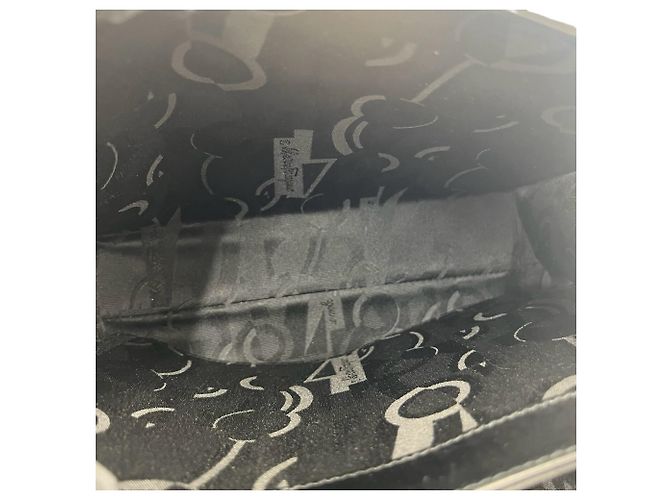 Borsa Salvatore Ferragamo in pelle di vitello nera - vista 8