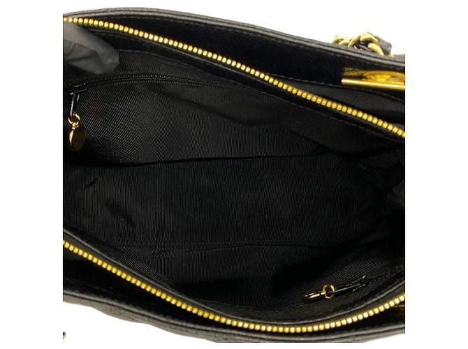 Borsa Tote Chanel Matelassé Coco Mark in pelle Caviar - vista 8