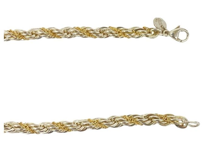 Autre Marque Collana Tiffany Twist Rope in argento e oro - vista 4