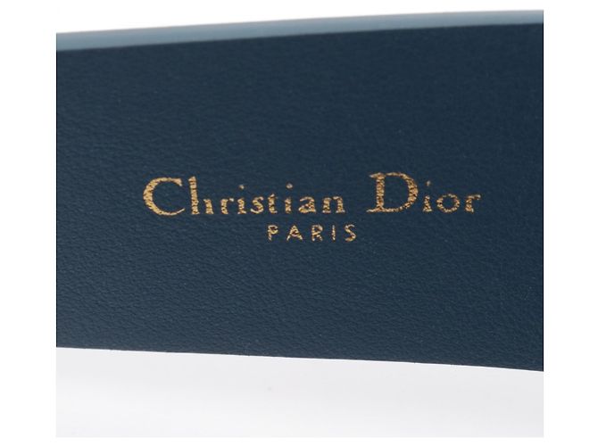 Christian Dior Gürtel aus grünem Leder - Ansicht 4