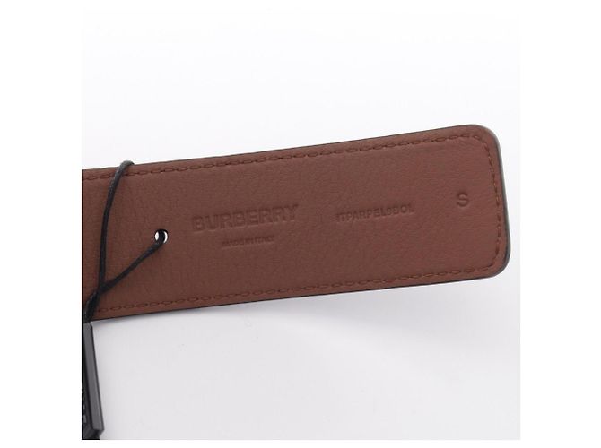 Cinturón reversible de piel Burberry con hebilla logo TB - vista 4