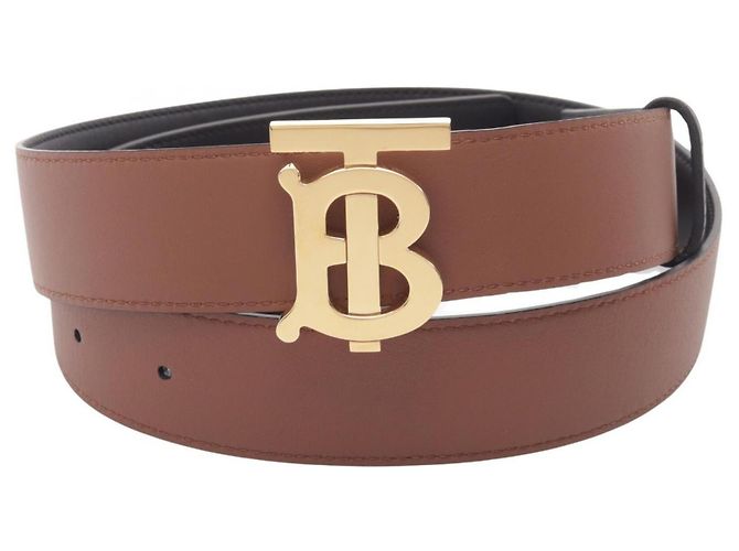 Cinturón reversible de piel Burberry con hebilla logo TB - vista 5