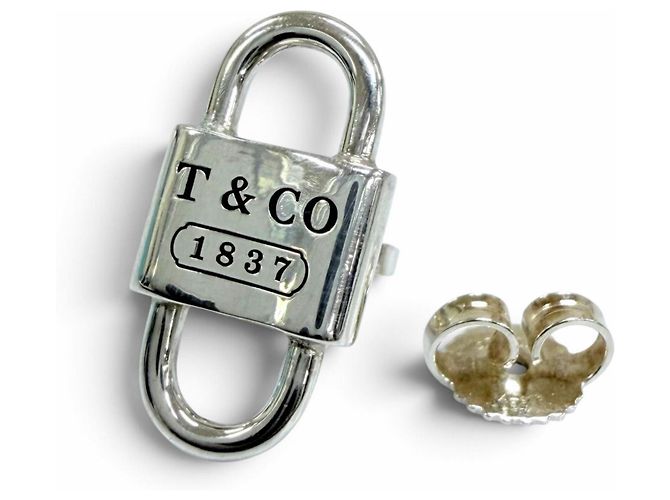 Autre Marque Orecchini Tiffany & Co. 1837 Small Double Lock - vista 5