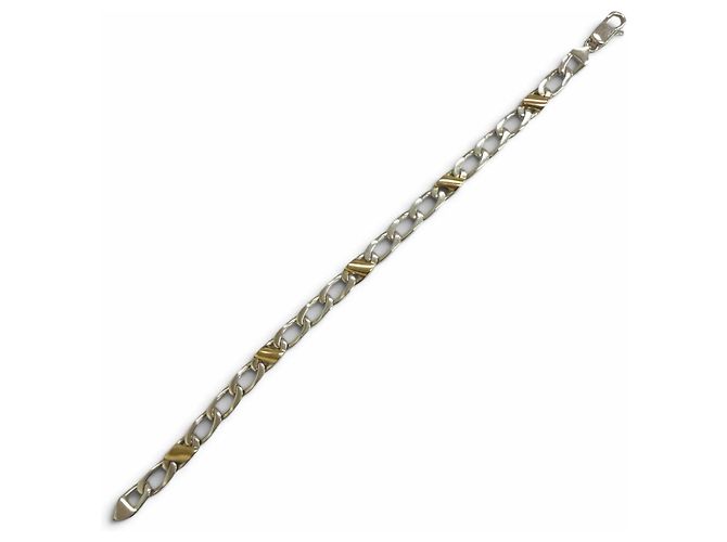 Autre Marque Bracciale con ciondoli Tiffany & Co. in argento e oro giallo - vista 3