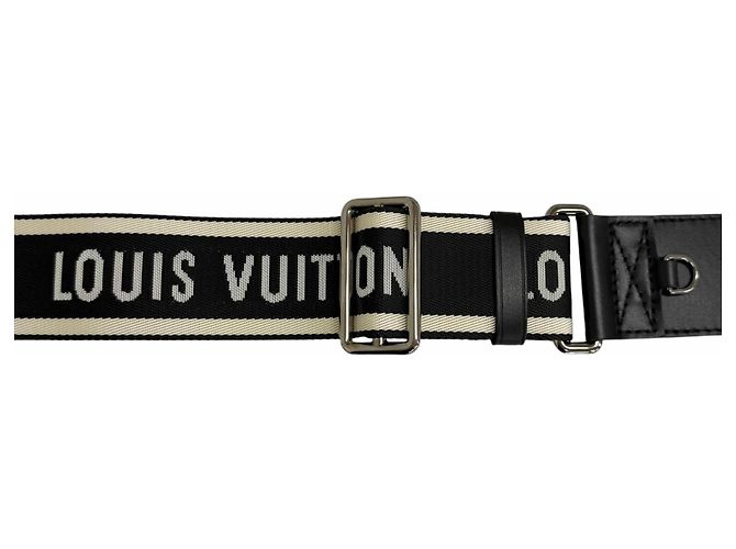Louis Vuitton Leather Logo Design Shoulder Strap - view 4