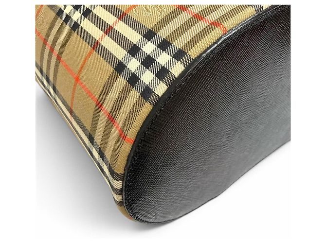 Burberry Vintage Leder-Beautycase mit Nova Check Muster - Ansicht 5