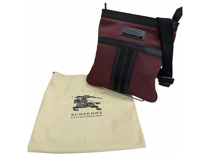 Borsa a tracolla Burberry in tela e pelle - vista 2