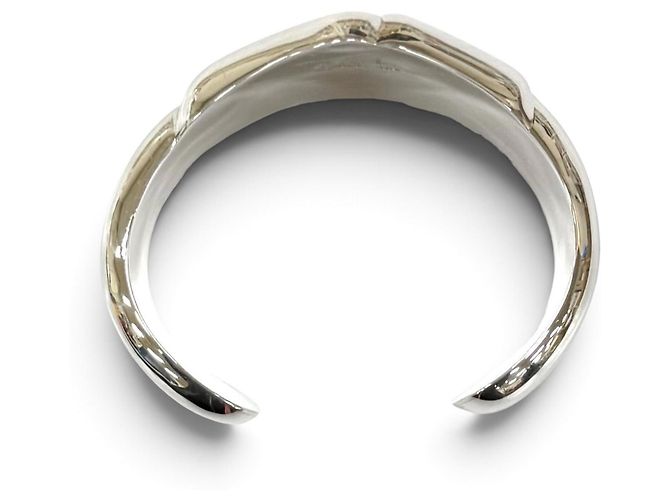 Autre Marque Bracciale Rigido Tiffany Vintage Elsa Peretti 925 Ribbon Bone Cuff - vista 5