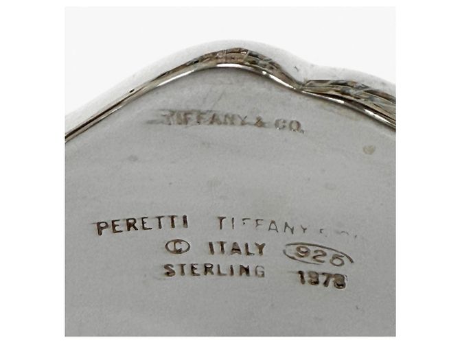 Autre Marque Bracciale Rigido Tiffany Vintage Elsa Peretti 925 Ribbon Bone Cuff - vista 6