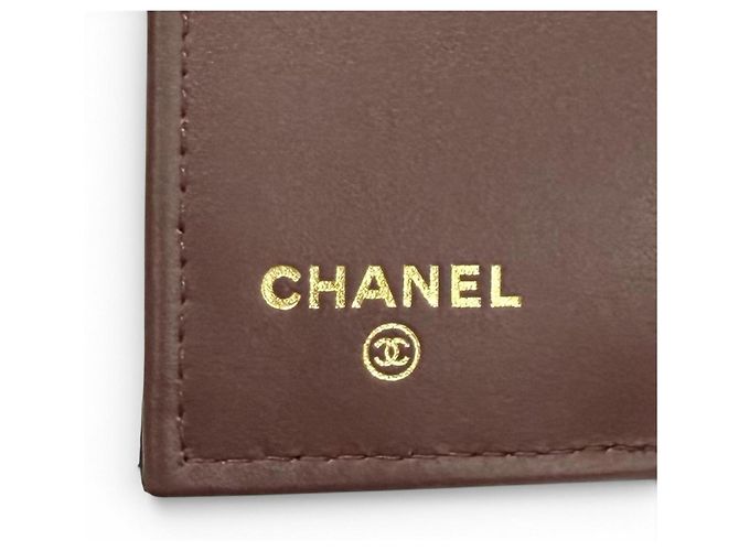 Cartera compacta tríptico Chanel Coco Mark de piel Caviar - vista 10