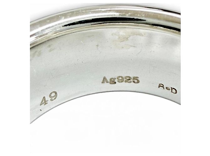 Hermès Anillo HERMES Eclipse Ruban Silver Band - vista 7