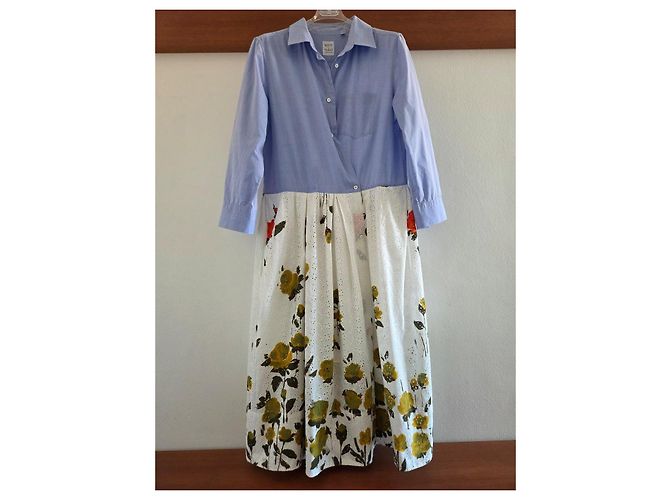 Vestido combinado Sara Roka de algodón - vista 4