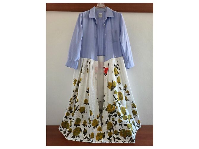Vestido combinado Sara Roka de algodón - vista 5