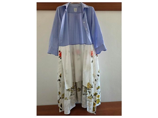 Vestido combinado Sara Roka de algodón - vista 6