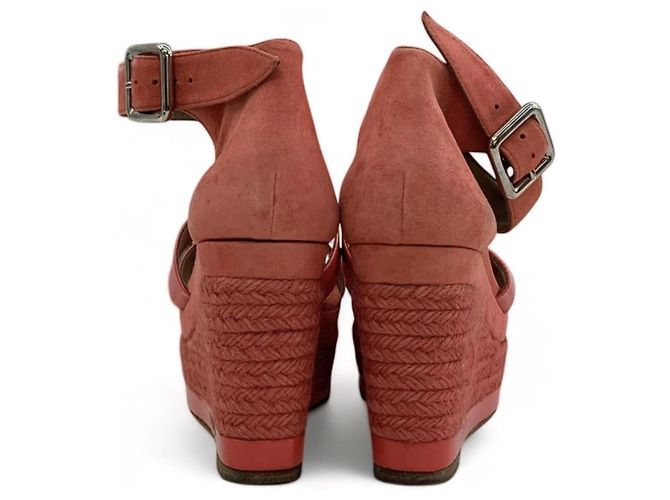 Hermès Hermes Elda Espadrille Suede & Patent Leather Platform Wedges Sandals 36 - vista 6