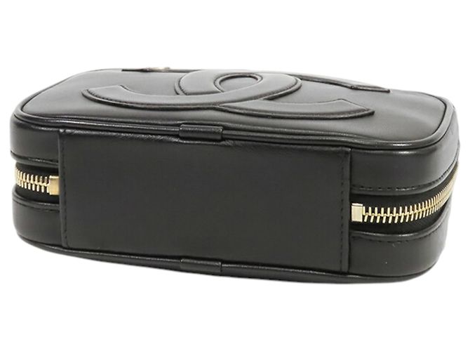 Borsa Camera Chanel CC Mania in pelle di agnello nera - vista 3