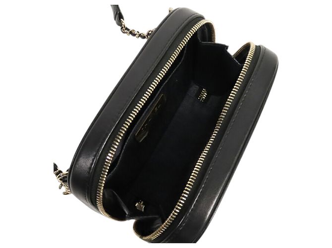 Borsa Camera Chanel CC Mania in pelle di agnello nera - vista 4