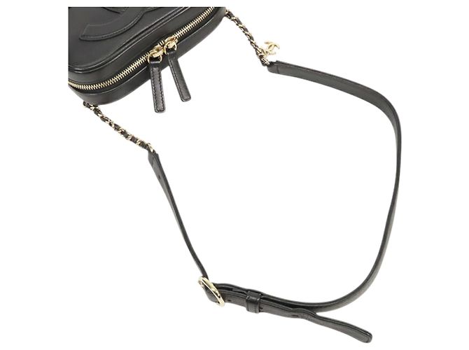 Borsa Camera Chanel CC Mania in pelle di agnello nera - vista 5