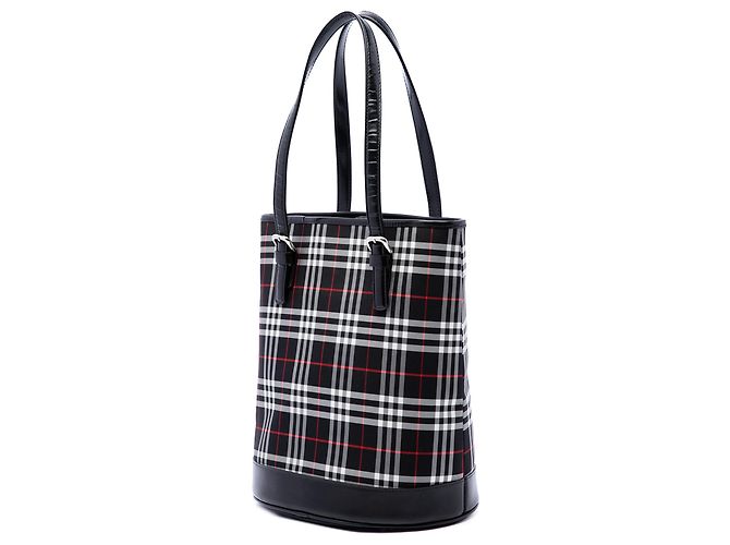 Burberry House Check Canvas Bucket Bag in Schwarz - Ansicht 2