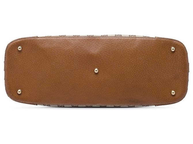 Borsa a mano Gucci Beige GG Canvas Dome Nailhead - vista 3