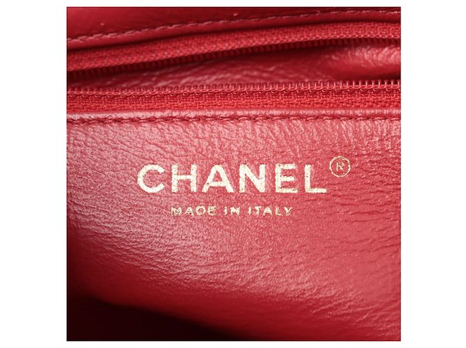 Zaino Chanel Red Quilted Caviar CC Filigree - vista 5