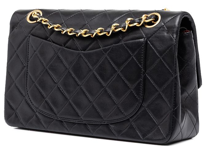Chanel Black Small Classic Lambskin Double Flap - vista 2