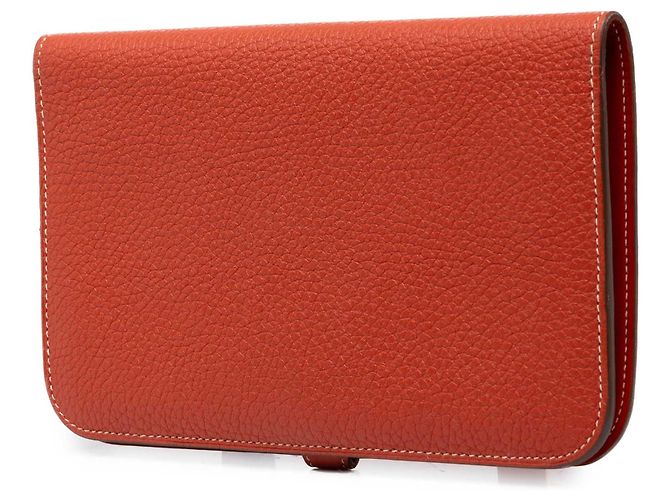 Hermès Orange Togo Dogon Duo Wallet GM - vista 2