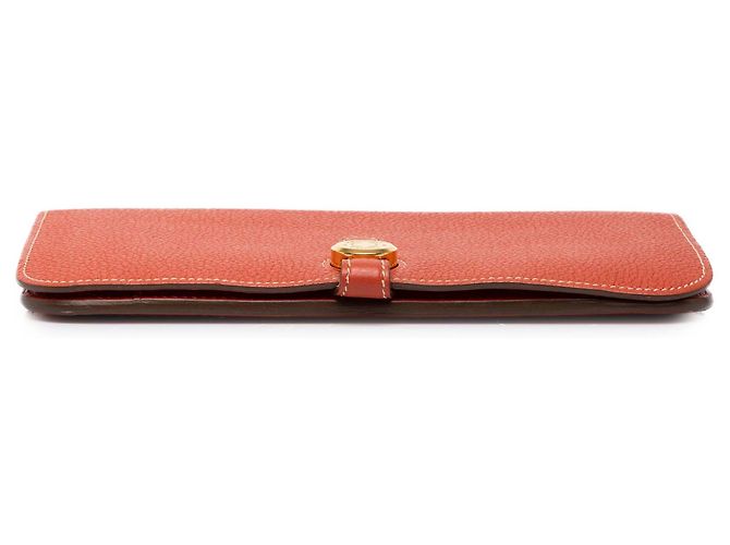 Hermès Orange Togo Dogon Duo Wallet GM - vista 3