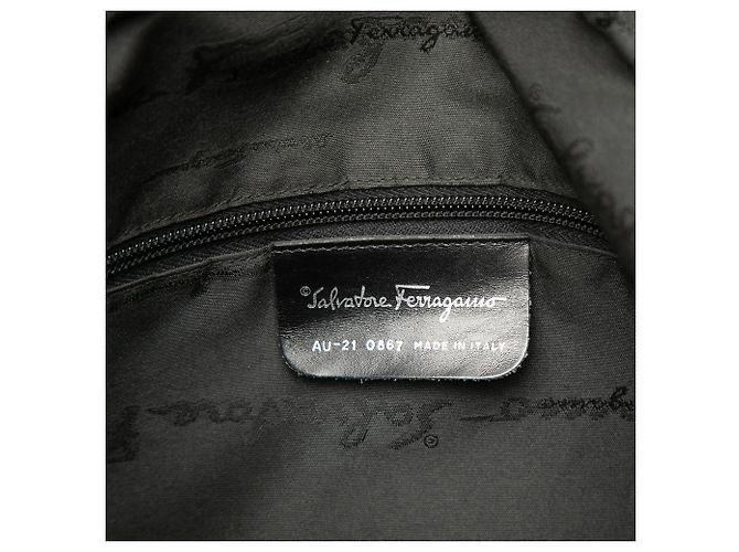 Salvatore Ferragamo Borsa tote Ferragamo in nylon nero Gancini - vista 5