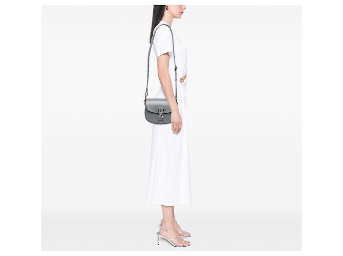 Dior Bobby Medium in pelle grigia - vista 5