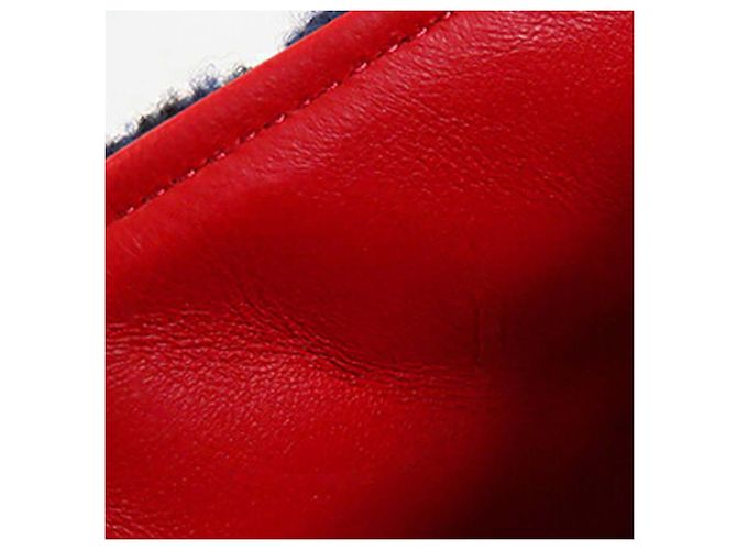Chanel Red Mini Rectangular Classic Tweed Plaid Single Flap - vista 10