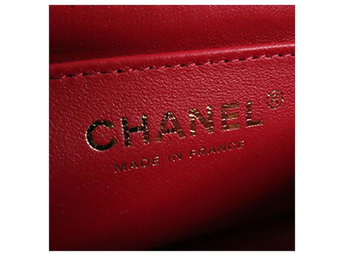 Chanel Red Mini Rectangular Classic Tweed Plaid Single Flap - vista 5