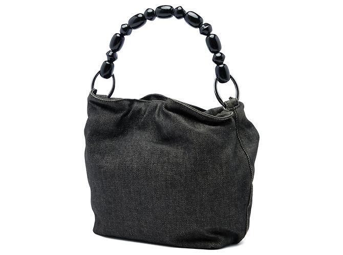 Borsa Dior Malice in denim nero - vista 2