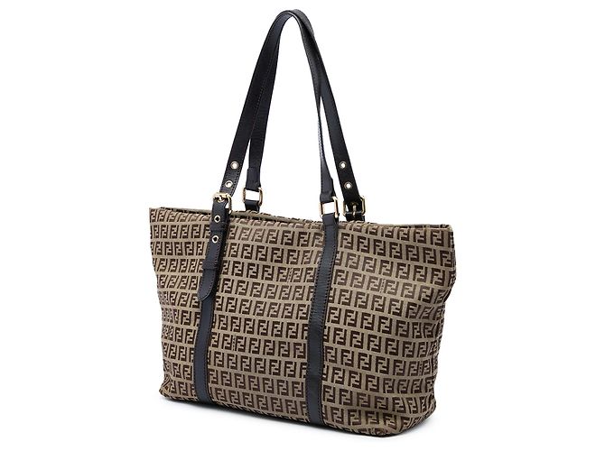 Fendi Beige Zucchino Canvas Superstar Tote - Ansicht 2