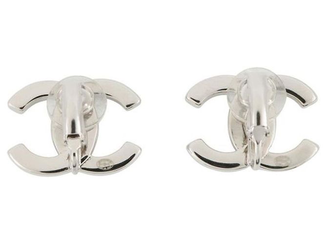 Orecchini a clip Chanel Silver CC placcati in argento con perle sintetiche e strass - vista 2