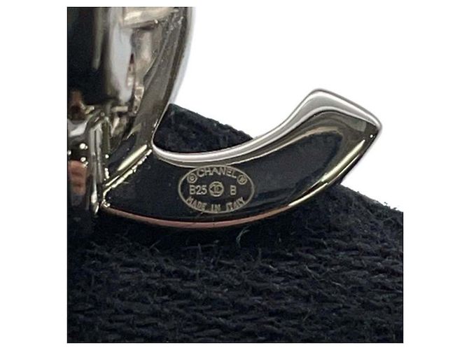 Orecchini a clip Chanel Silver CC placcati in argento con perle sintetiche e strass - vista 6