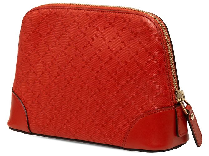Necessaire in pelle di vitello Gucci rosso con Diamante - vista 2
