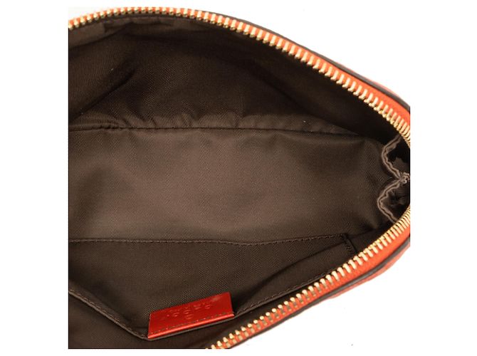 Necessaire in pelle di vitello Gucci rosso con Diamante - vista 4