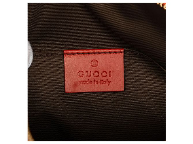 Necessaire in pelle di vitello Gucci rosso con Diamante - vista 5