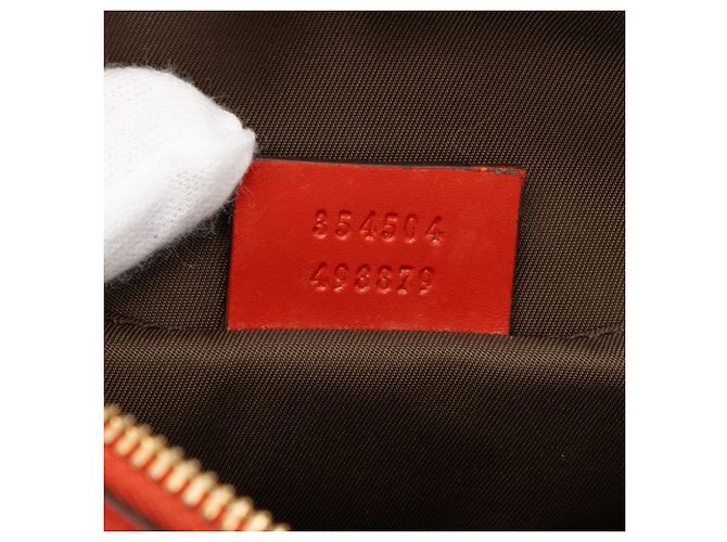 Necessaire in pelle di vitello Gucci rosso con Diamante - vista 6