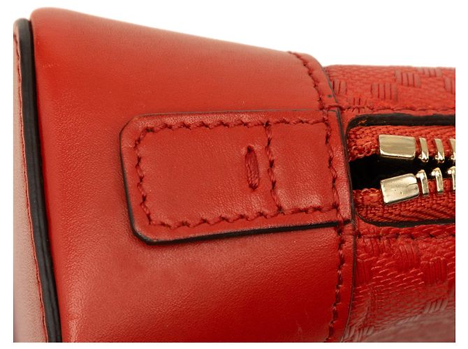Necessaire in pelle di vitello Gucci rosso con Diamante - vista 8
