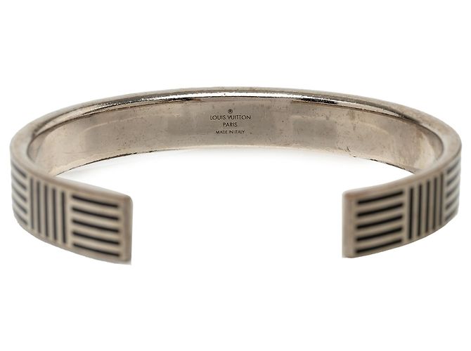 Bracciale Rigido Louis Vuitton Silver Brass Damier Colors - vista 3