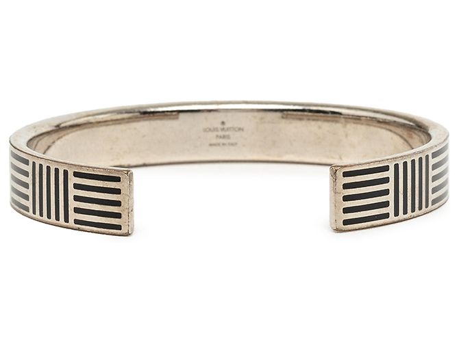 Bracciale Rigido Louis Vuitton Silver Brass Damier Colors - vista 4