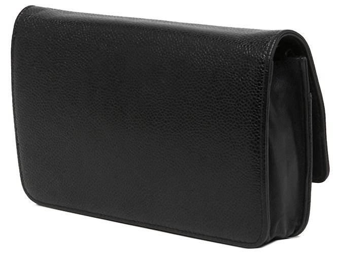 Chanel Black CC Caviar Timeless Wallet on Chain - vista 2